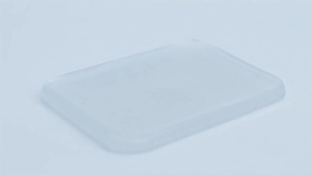 Transparent silicone pad compresses and rebounds slowly, soft colloid motion vid.