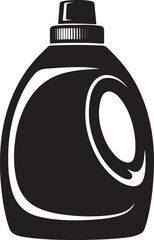 Obraz premium Laundry detergent bottle silhouette for washing and cleaning