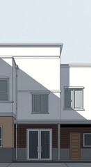 Modern suburban house exterior design.