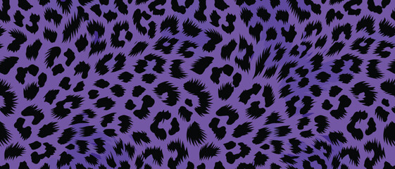 Obraz premium Dynamic Black Spots Moving Across Vibrant Purple Canvas with Textured Pattern and Energy
