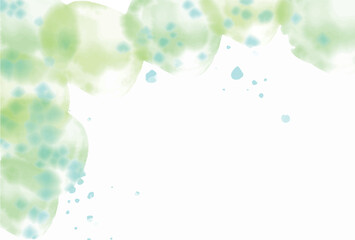 水彩　和紙　新緑　背景