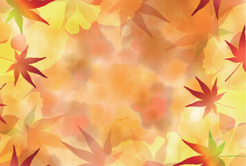 紅葉　もみじ　イチョウ　背景