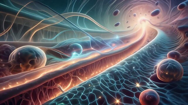 Micro Vortex Formation within a Living Cell Featuring Luminous Energy Filaments