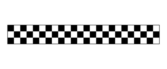 Horizontal checkered stripe divider, minimal racing banner for motorsport layouts and automotive...