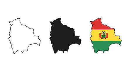 Silhouette of South America continent map outline on white background vector illustration for geography education and business