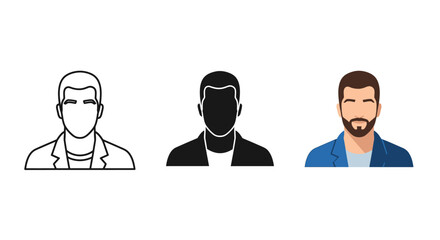 Fototapeta premium Minimalist business professional wearing headset vector illustration isolated on white background for call center and communication
