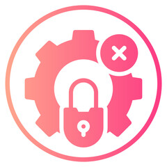 Obraz premium delete gradient icon