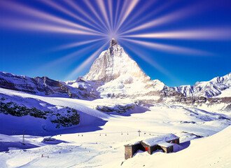 ツェルマットのマッターホルンの美しい絶景