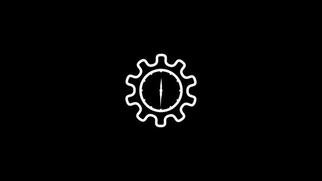 Time management concept. Work planning for increases efficiency and reduces work time.Clock Counting Down 24 Hour Day Fast Speed. Clock with moving arrows.Abstract new analog clock icon animation.