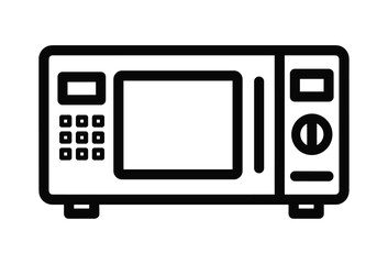 Obraz premium Microwave oven icon, simple vector illustration