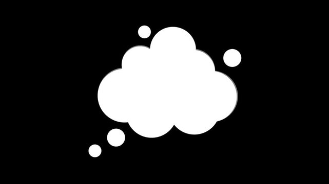 Speech cloud bubble pop up outline simple cartoon comic chat talk, Blank Speech Dialogue, Social Media Content, Explainer Videos and doodle style of thinking sign