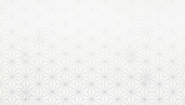 White Asanoha Japanese Geometric Pattern Background