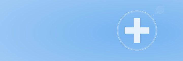 Fototapeta premium Erste Hilfe Krankenhaus Medizin Icon als Header Vektor mit Copy Space und svg unter 60 kB