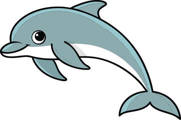 Naklejka premium Realistic Colorful Porpoise Illustration. Porpoise Marine Life Portrait. Colorful Porpoise Swimming Scene. Porpoise Ocean Wildlife Illustration. Realistic Porpoise Underwater Scene. Vibrant Porpoise