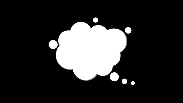 Speech bubble cloud pop up outline simple cartoon comic chat talk, Blank Speech Dialogue, Social Media Content, Explainer Videos and doodle style of thinking sign