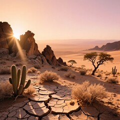 Rocky Deserts Arid landscapes with rocky outcrops and sparse veg