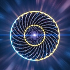 Spiral Turbine A spiral that resembles a turbine representing en