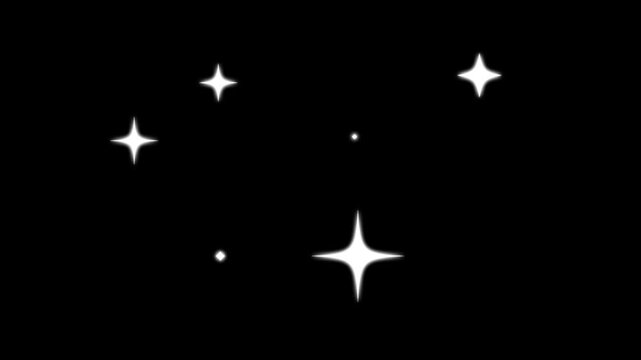 twinkle lights Sparkling stars Shine animation Twinkle star glitter sparkle, white cartoon, flat, vector, doodles style stars blinking, glitter on black screen background, night sky.