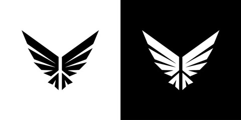 Stylized Wing Logo Design Elements.