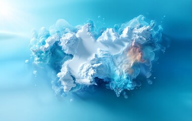 Fototapeta premium Melting Arctic Ice Representation Illustrating Environmental Changes and Climate