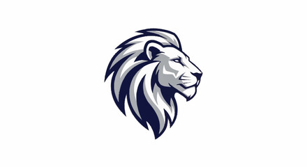Stylized Lion Head Logo Design. © Abi