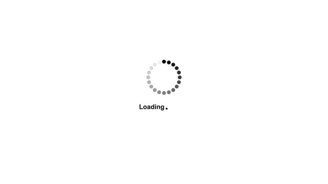 Vector speedometer illustration black numbers words and loading technology design elements.4k video animation