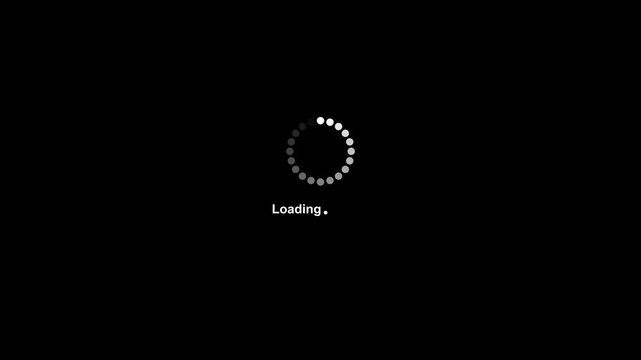 Vector speedometer illustration white numbers words and loading technology design elements.4k video animation