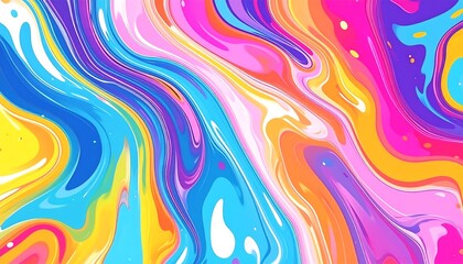 Fototapeta premium Vibrant swirl of colorful liquid abstract