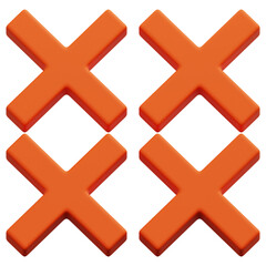 Obraz premium 3D Orange Cross Grid Minimal Abstract Geometric Pattern