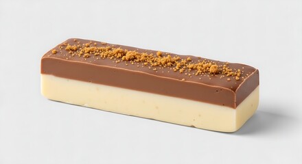 "Milk and White Chocolate Snack Bars Isolated on Solid Background"