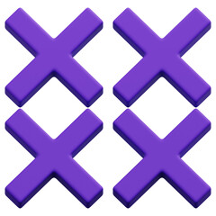 Obraz premium 3D Purple Cross Grid Minimal Abstract Geometric Pattern
