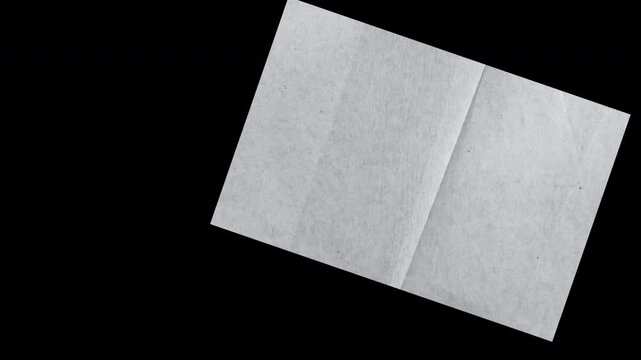Gray paper on black background