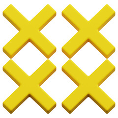 Obraz premium 3D Yellow Cross Grid Minimal Abstract Geometric Pattern