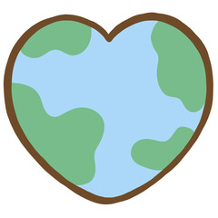 Cute Environment Clipart heart earth