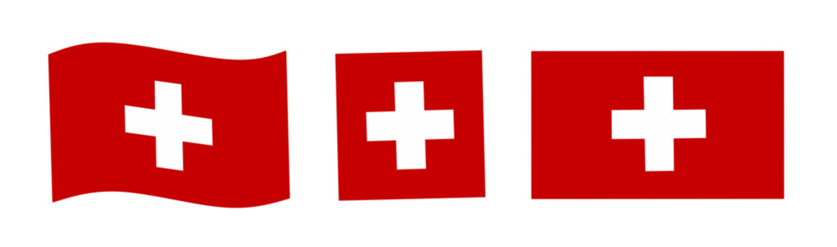 Flag of switzerland.. Vector illustration of Switzerland flag icon set