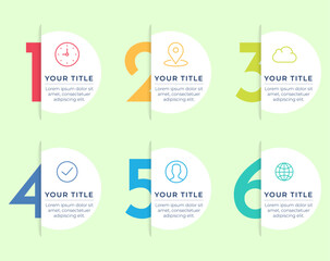 Colorful Infographic Template with Circular Elements and Icons