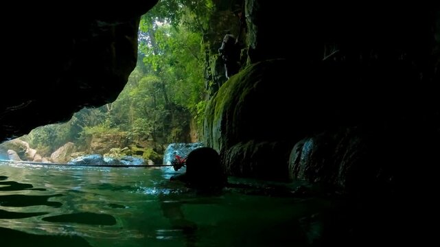 Exploring Puente de Dios in Tamasopo San Luis Potosi Mexico during afternoon hours