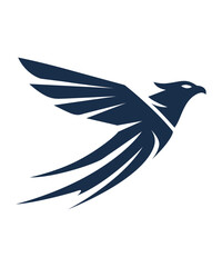 Fototapeta premium Flying Eagle Logo Minimal Modern Geometric Vector Emblem
