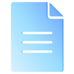 Obraz premium 3D Icon Document File Paper Report Text Page Symbol Isolated High Quality Render Transparent Background