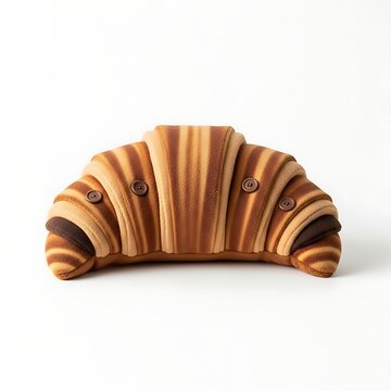 Delicious looking croissant with a rich, golden-brown exterior and a flaky texture. isolated on transparent background, isolated on white background, illustration