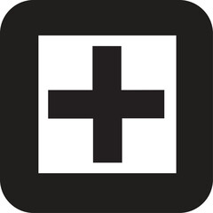 Obraz premium Medical cross symbol isolated on transparent background