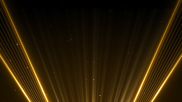 Linear Perspective Particles Gold Awards Trailer Titles Cinematic Openers Luxury Intro Background