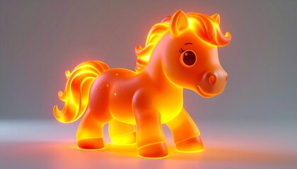 Glowing Toy Horse - A Radiant and Playful Equine Delight.