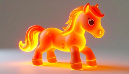 Glowing Toy Horse - A Radiant and Playful Equine Delight.
