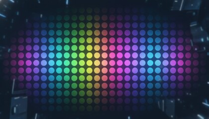 Abstract Colorful Dot Matrix Background with Dynamic Lighting Effects