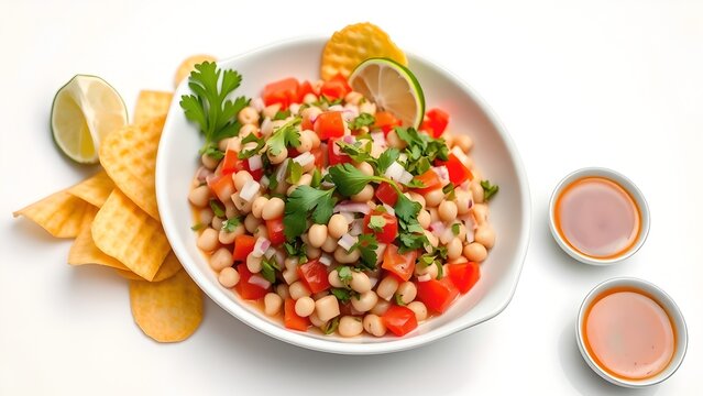 Authentic Andean vegetarian ceviche served with toasted corn and fresh citrus marinade.