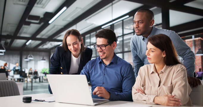Diverse Group Of Students Collaborate