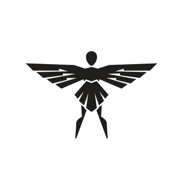 Greek mythology the son of the master craftsman daedalus logo icon design template flat vector