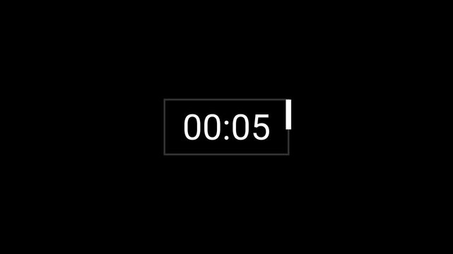 one minute countup animation, one minute circle countdown timer video from 0 to 60 second on transparent background,1 minute timer counts hours minutes seconds in 60 seconds in 4k with alpha channel
