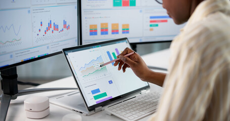 Market Researcher Analyzing Financial Trends